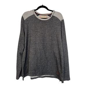Tommy Bahama Men's L Two Tone Sweatshirt Cotton Long Sleeve Pullover Gray EUC
